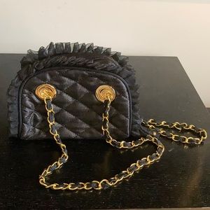New Sondra Roberts ruffled quilted organza purse.